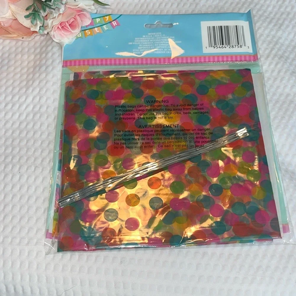 Colorful Polka Dot Basket Bags